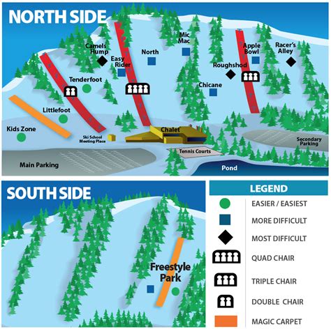 Chicopee Ski Club Trail Map • Piste Map • Panoramic Mountain Map