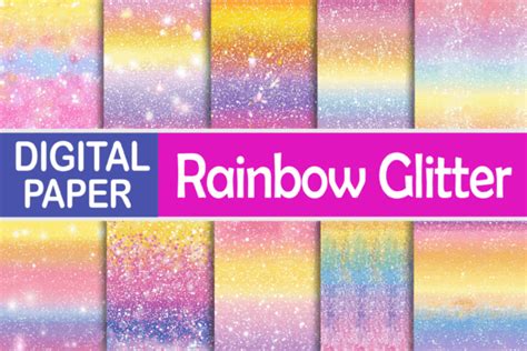 Rainbow Glitter Ombre Graphic by Pro Designer Team · Creative Fabrica