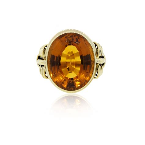 14k Yellow Gold Citrine Ring