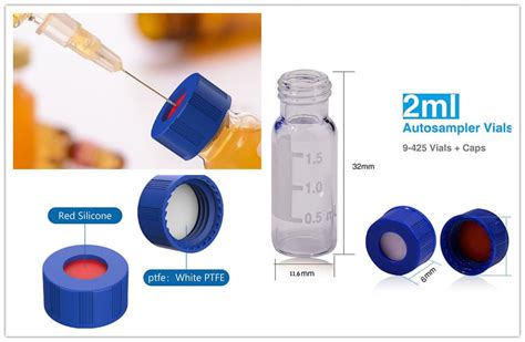 Hplc Screw Vials With Insert Cap And Septum Lab Vials Manufacturer