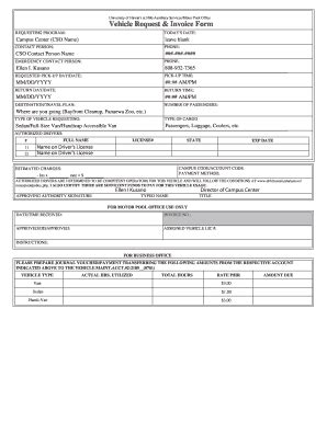 Fillable Online Hilo Hawaii Uh Motor Pool Vehicle Request Form Pdf Fax