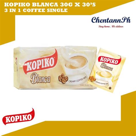 KOPIKO BLANCA SINGLE 3 IN 1 Creamy Coffee Mix 30G X 30 Pieces Lazada PH