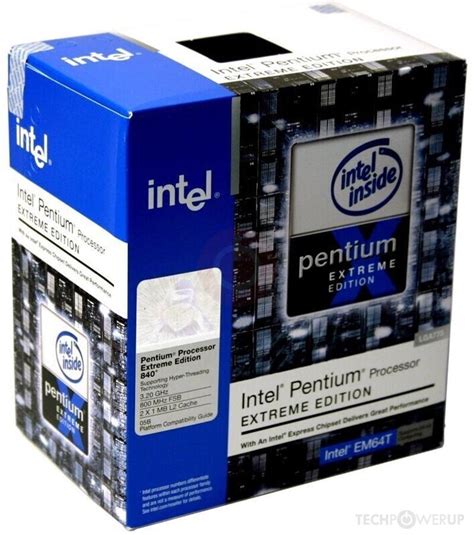 intel pentium extreme edition  specs techpowerup cpu