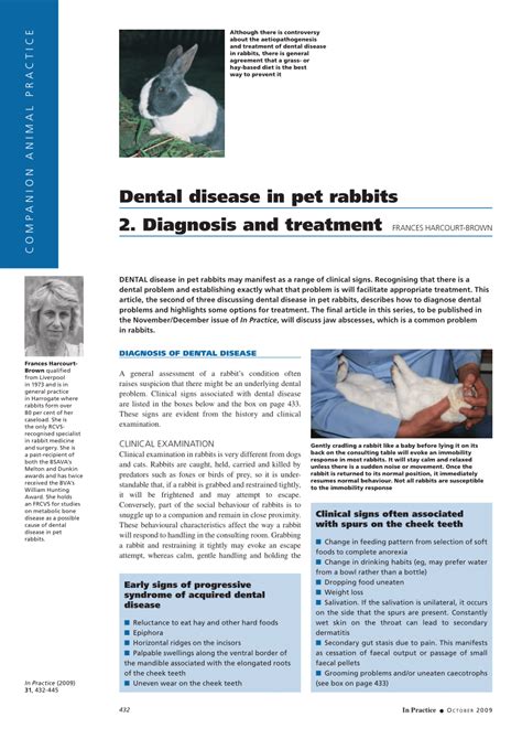 Pdf Dental Disease In Pet Rabbits 2 Diagnosis And Treatment