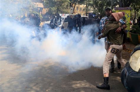 Kenyan Police Fire Tear Gas At Protesters Marching Against Finance Bill Reuters