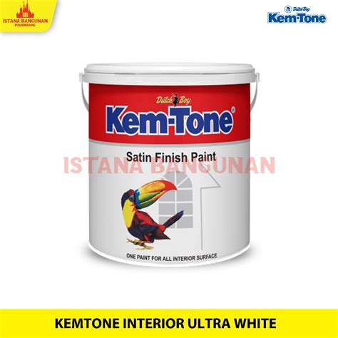 Jual CAT TEMBOK KEMTONE INTERIOR PUTIH SATIN FINISH 25KG Shopee Indonesia