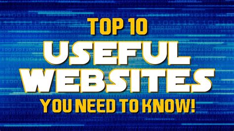 Top 10 Most Useful Websites You Need To Know Youtube