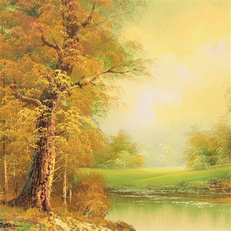 Oil Painting of River Landscape | EBTH