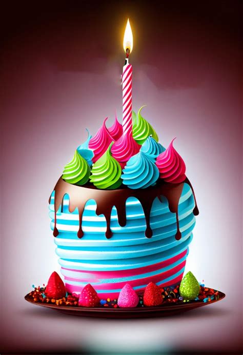 Free Happy Birthday Cake Background