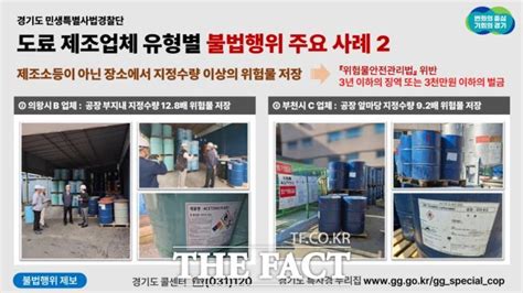 경기도 위험물안전관리법 위반 7명 입건 전국 기사 더팩트