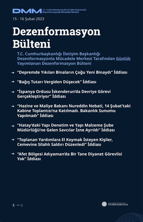 Depremle ilgili Dezenformasyon Bülteni yayınladı En Son Haber