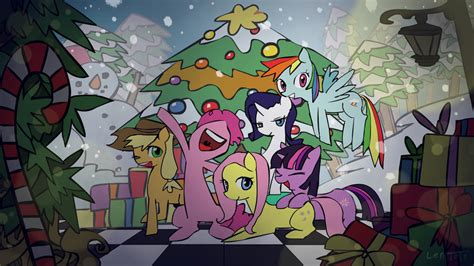 Mlp Christmas Wallpaper By Lentoto On Deviantart