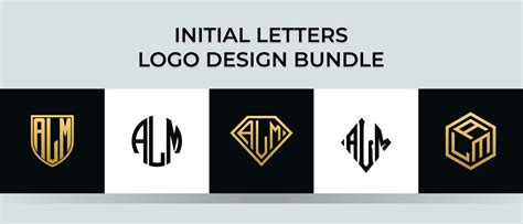 Initial Letters Alm Logo Designs Bundle Vector Art At Vecteezy