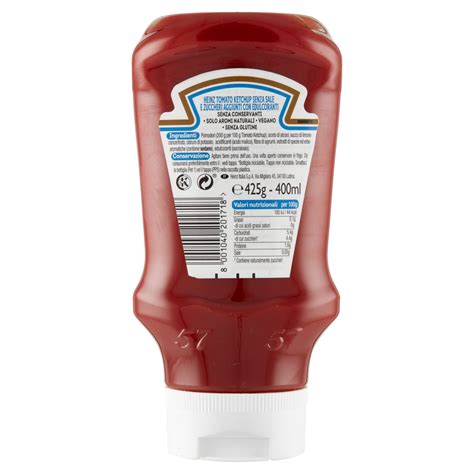 Heinz Ketchup Zero Sale E Zuccheri Aggiunti 425 G Carrefour