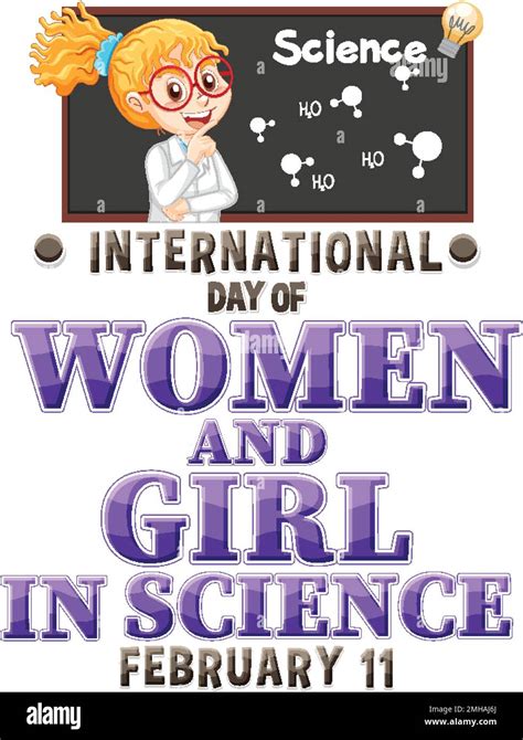 International Day Of Women And Girls In Science Illustration Stock