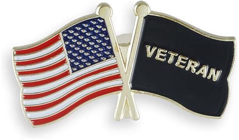 American Flag X Veteran Pin 5 Pins Jewelry