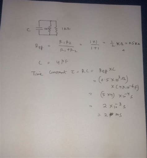 What Is The Time Constant For The Discharge Of The Capacitors In The Figure Figure 1