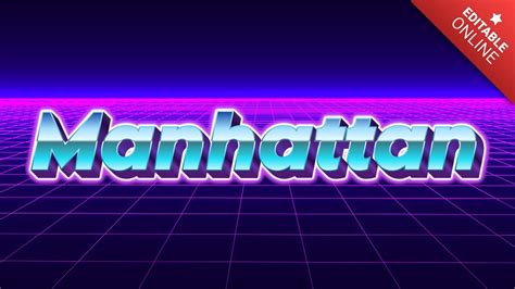 Manhattan Text Effect Generator