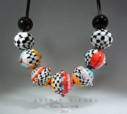 Astrid Riedel Glass Artist Hollow Blown Set Of Art Beads