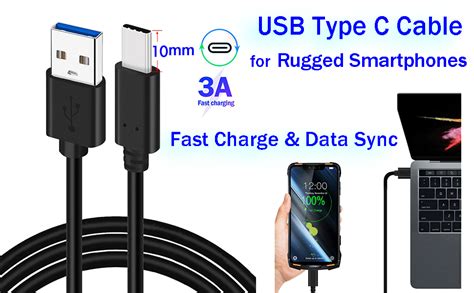 Unidopro Ft Mm Extended Long Tip Usb C Type C Data Sync Fast Charger