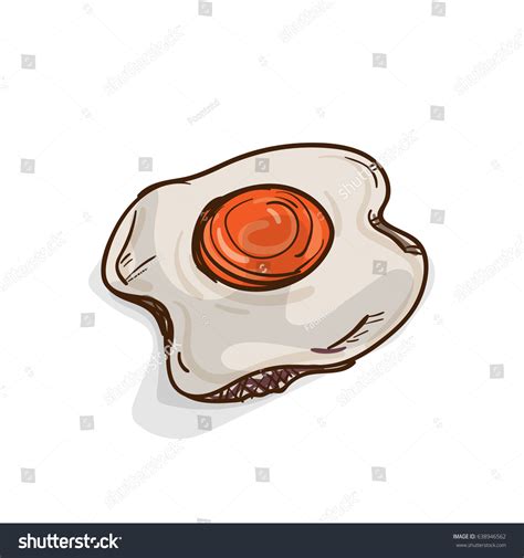 Fried Egg Drawing Object Stock Vector (Royalty Free) 638946562 ...