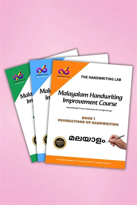 malayalam handwriting improvement   workbook set