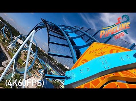 Pipeline The Surf Coaster Front Row Pov K Fps Seaworld Orlando