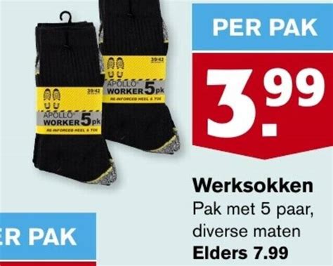 Werksokken Pak Met Paar Aanbieding Bij Hoogvliet