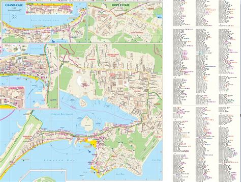 Road Map Of St Maarten St Martin Caribbean