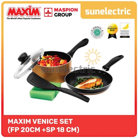 Jual Maxim 5 Pcs Venice Set Panci Wajan Penggorengan Teflon Anti