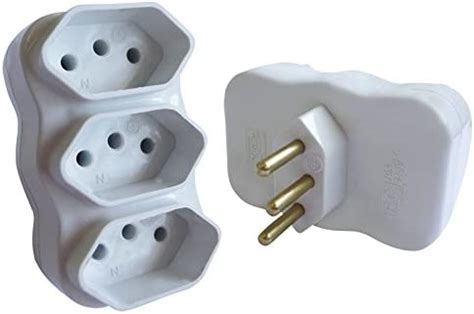 Preço de Pino Adaptador 2 Pólos E Terra 3 Saídas Branco F C Fios E