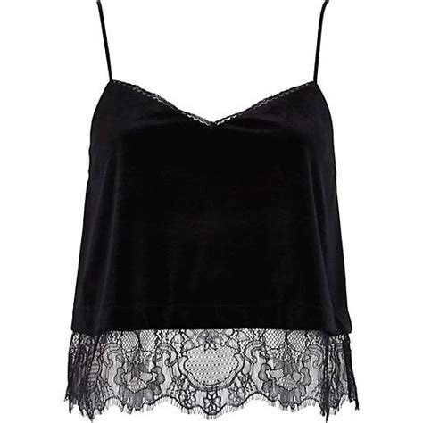 Black Velvet Lace Cami Top £22 Riverisland Lace Cami Top Women Tops