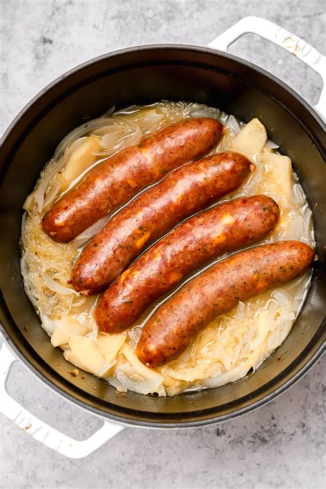 Juicy Beer Braised Brats For Oktoberfest Well Seasoned Studio