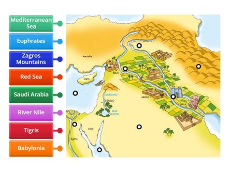 mesopotamia map labelled diagram