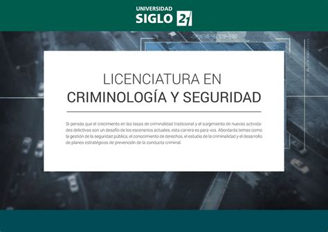 Lic Criminologia Y Seguridad Si Pens S Que El Crecimiento En Las