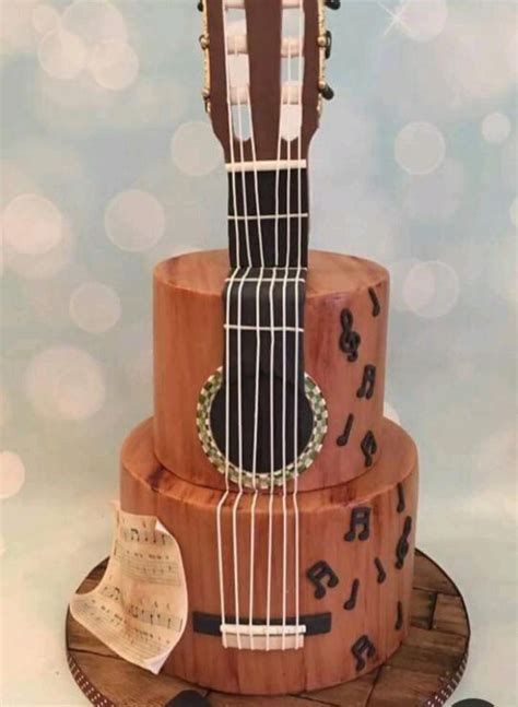 Pin by miguel on Guardado rápido Guitar cake Guitar birthday cakes