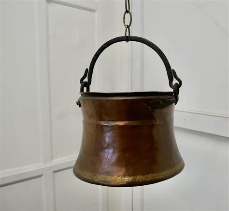 Antiques Atlas 19th Century Beaten Copper Cooking Pot Cauldron