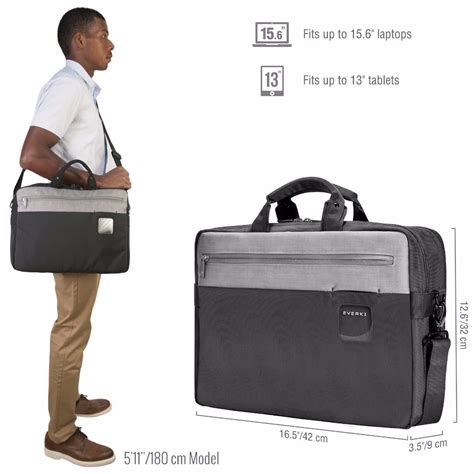 Contempro Commuter Laptop Bag Briefcase Up To Inch Black Everki