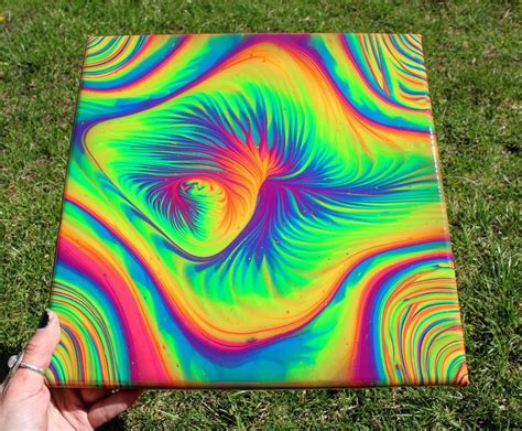 Original X Let It Flow Uv Reactive Neon Rainbow Wall Art Etsy