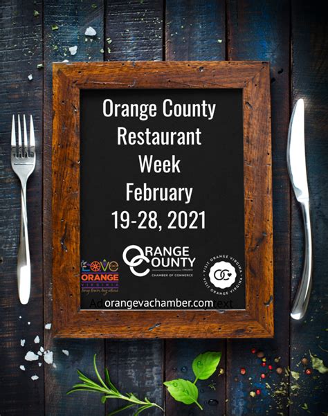 Orange County Restaurant Week 2021 · Visit Orange County Virginia