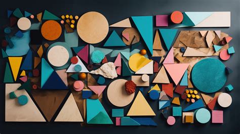 Arrangement Colorful Of Shapes Made Out Wood Backgrounds | JPG Free ...