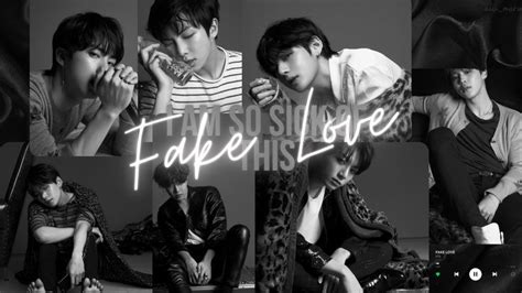 Bts Fake Love Desktop Aesthetic Black Wallpaper Fake Love Black