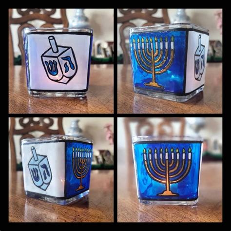 Stained Glass Menorah Etsy