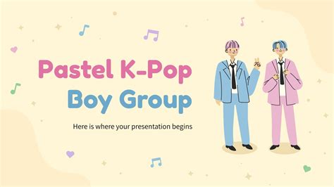 Pastel K-Pop Boy Group | Google Slides & PowerPoint Template