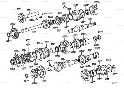 Transmission Gear Mtm For Toyota Blizzard Ld20 2 Generation 05 1984