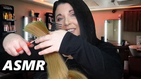 Asmr Haircut And Hair Brushing Roleplay Real Hair Scissors Spraying