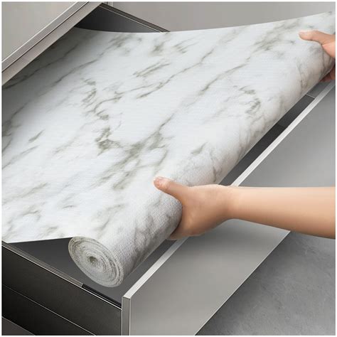 Viseeko Drawer And Shelf Liner For Kitchen Cabinet Non Adhesive Non Slip Shelf Paper Strong Grip