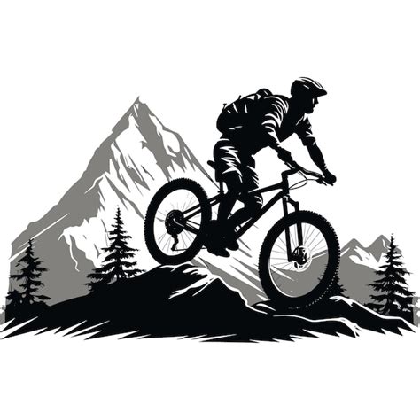 Premium Vector | Mountain bike silhouette vector illustration