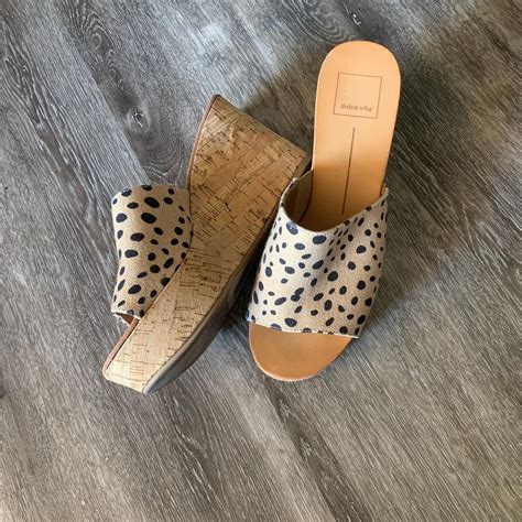 Really cute leopard print wedges in great preowned... - Depop