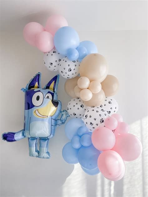 Bluey Balloon Garland Bluey Balloon Let S Pawty Etsy Balloon Diy